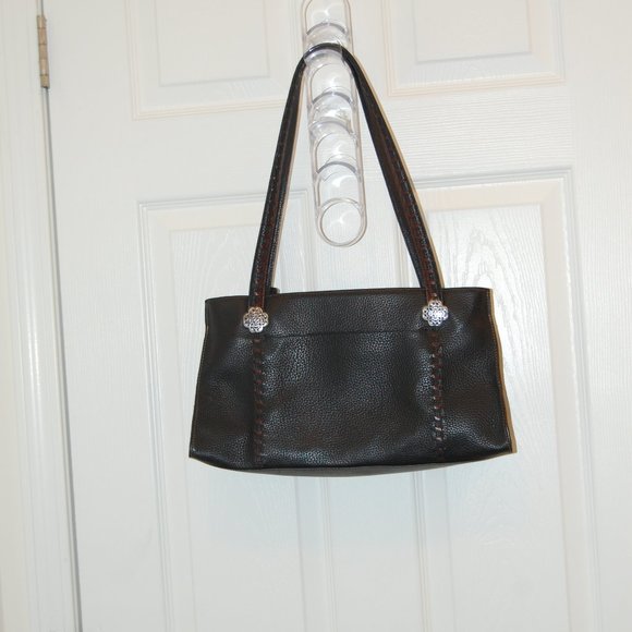BRIGHTON Women's Black/Brown Leather Shoulder Bag - Picture 13 of 15
